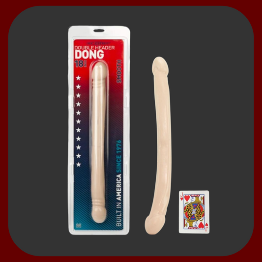 Dvojité dildo Doc Johnson 50 x 4 cm – flexibilní, měkké tělové dildo s dvojitým žaludem pro intenzivní stimulaci.