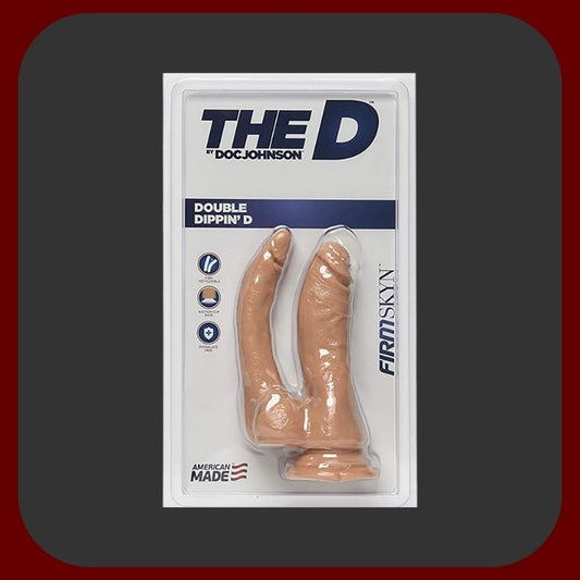 Tělové dvojité dildo DuoPleasure s realistickým tvarem, sametovým povrchem a přísavkou pro současnou vaginální i anální stimulaci.