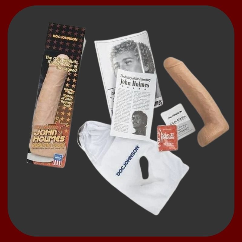 Realistické dildo John Holmes Deluxe od Doc Johnson, 32 × 6,5 cm, s přísavkou a autentickým tvarem – EROSIANA