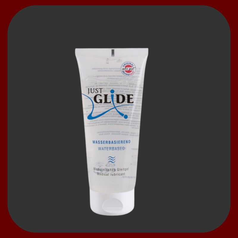 Just Glide – Intimní lubrikační gel na vodní bázi (50 ml), dermatologicky testovaný, vhodný pro citlivou pokožku a kompatibilní s kondomy.