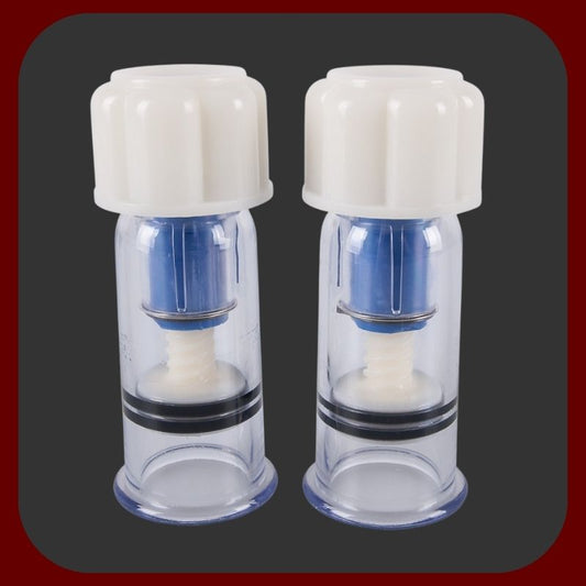 Transparentní přísavky na bradavky z ABS plastu s otočným mechanismem pro zvýšení citlivosti a intenzivnější erotické prožitky – EROSIANA