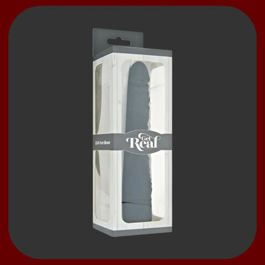 Černý realistický vibrátor z lékařského silikonu s ergonomickým zakřivením a 7 vibračními režimy pro stimulaci bodu G.