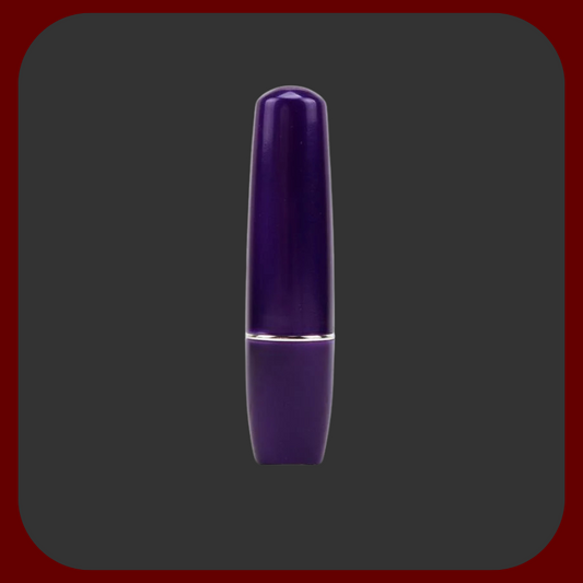 Rtěnkový vibrátor Secret Kiss v černé s růžovým detailem a fialové variantě, 9 x 3 cm, diskrétní a kompaktní erotická pomůcka.