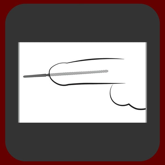 Uretrální sonda z chirurgické oceli stříbrné barvy, průměr 6 mm, délka 24 cm, pro bezpečnou a precizní stimulaci močové trubice – EROSIANA