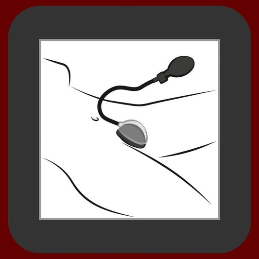 Černá vaginální pumpa s anatomicky tvarovanou přísavkou a pumpičkou pro zvýšení citlivosti klitorisu a vagíny, včetně vzorku lubrikantu