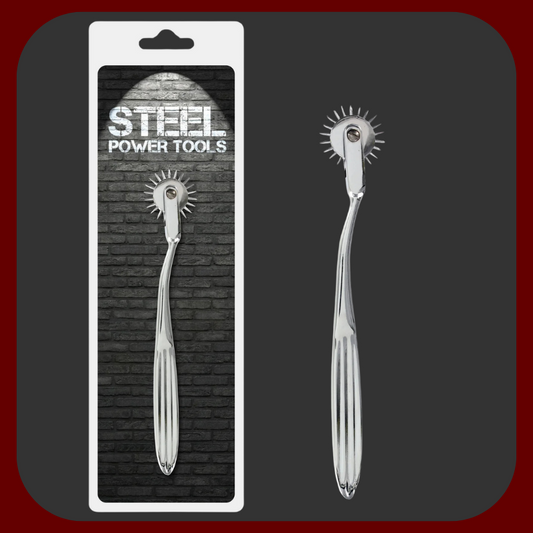 Wartenbergovo kolo z nerezové oceli od Steel Power Tools pro BDSM stimulaci a smyslové hry.