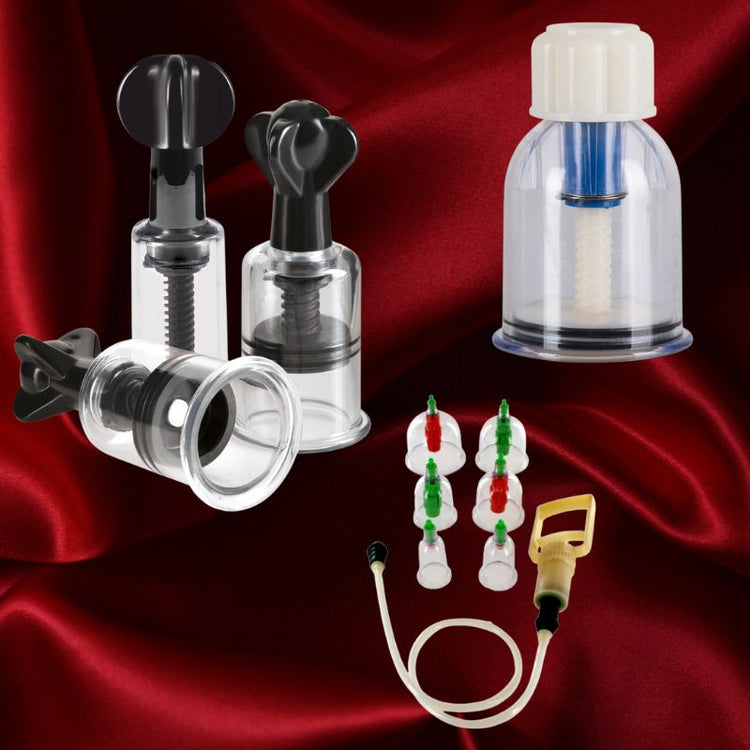 BDSM přísavky na bradavky – vakuová stimulace pro zvýšení citlivosti a vzrušení během hrátek.