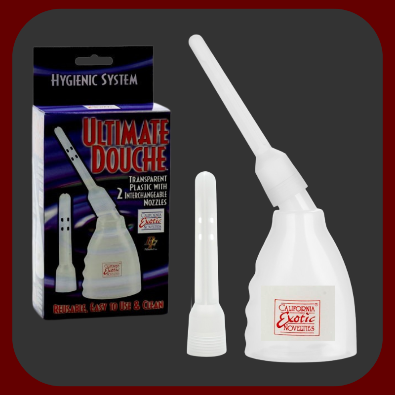 Intimní sprcha s měkkou nádobou a dvěma nástavci – hygienická pomůcka pro anální i vaginální použití, objem 200 ml.