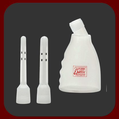 Intimní sprcha pro anální i vaginální klystýr s objemem 200 ml, ideální pro důkladnou hygienu před intimními chvílemi.