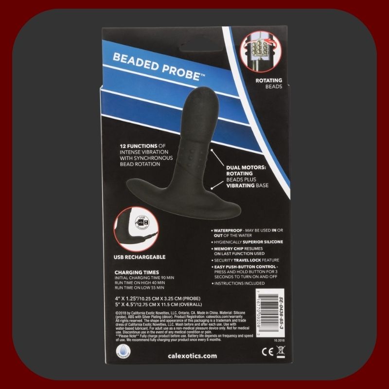 Černý vibrační anální kolík z prémiového silikonu s duálním motorem, rotujícími perličkami a 12 režimy stimulace. Voděodolný, s USB dobíjením – pro hluboké potěšení.