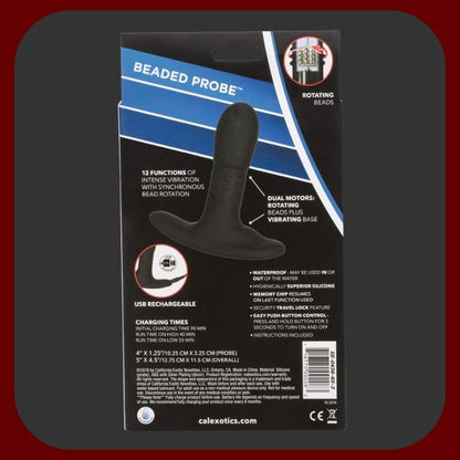 Černý vibrační anální kolík z prémiového silikonu s duálním motorem, rotujícími perličkami a 12 režimy stimulace. Voděodolný, s USB dobíjením – pro hluboké potěšení.