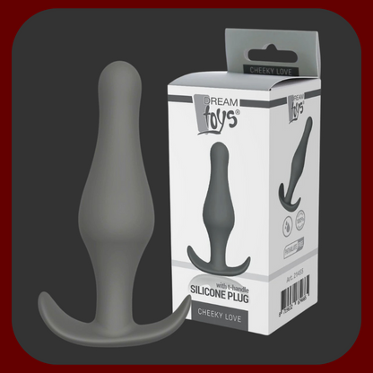 Stylový a diskrétní anální kolík ze šedého silikonu o délce 10,3 cm a průměru 3 cm, ideální pro každodenní nošení a anální potěšení i pro začátečníky.