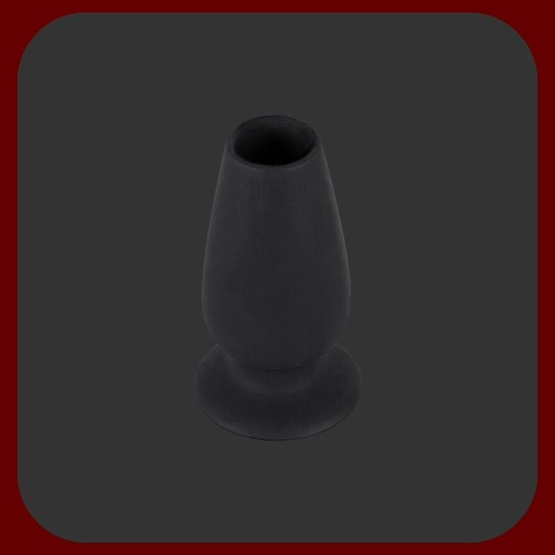 Černý anální kolík s dutým tunelem z měkkého silikonu, délka 10 cm, průměr 5 cm – EROSIANA