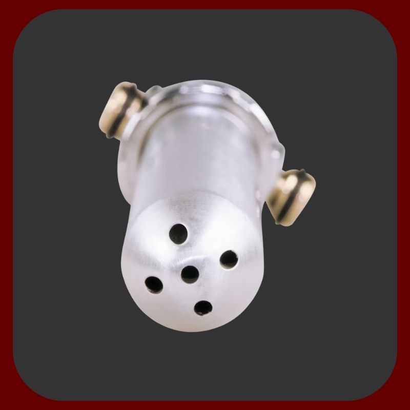  Anální a vaginální sprcha z kvalitního hliníku s tlačítkem pro kontrolu průtoku vody, připojitelná na domácí sprchovou hadici, délka 17 cm – EROSIANA