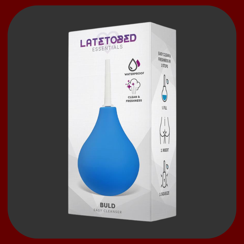 Světle modrý anální a vaginální klystýr o objemu 150 ml z kvalitního ABS plastu pro bezpečnou a efektivní intimní hygienu.