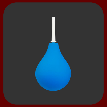 Světle modrý anální a vaginální klystýr o objemu 150 ml z kvalitního ABS plastu pro bezpečnou a efektivní intimní hygienu.