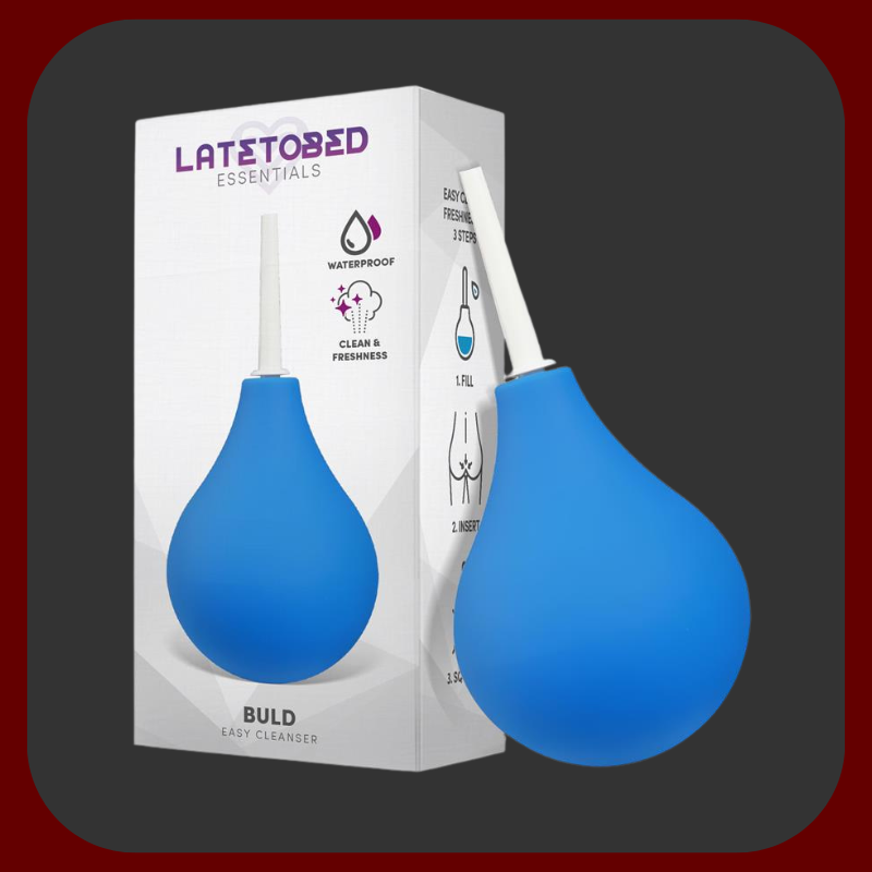 Světle modrý anální a vaginální klystýr o objemu 150 ml z kvalitního ABS plastu pro bezpečnou a efektivní intimní hygienu.