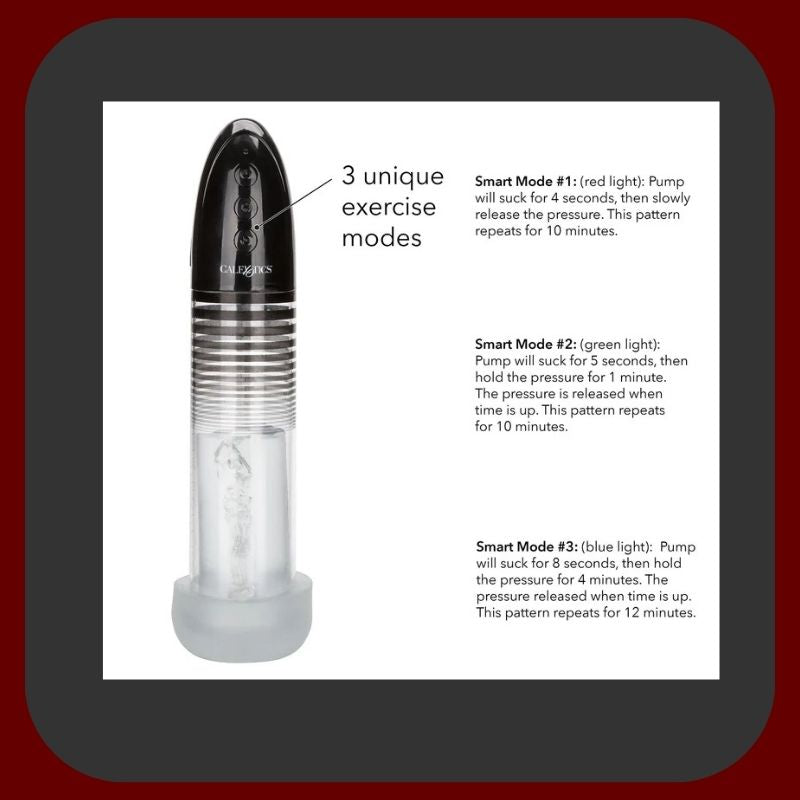 Automatická penisová pumpa Optimum™ s realistickým rukávem Fanta Flesh, černý průhledný design, dotykové ovládání, USB nabíjení, délka 21 cm, průměr 6,5 cm.