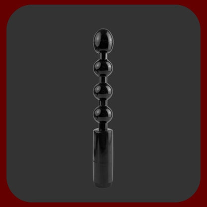 Černý vibrační anální stimulátor BALL ANAL s tvarovanými kuličkami, určený pro intenzivní mužskou stimulaci prostaty.