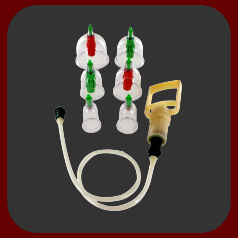 Bankovní vakuum s 6 bankami a odsávačkou bradavek pro penis a klitoris, umožňující intenzivní stimulaci s regulovatelným tlakem.
