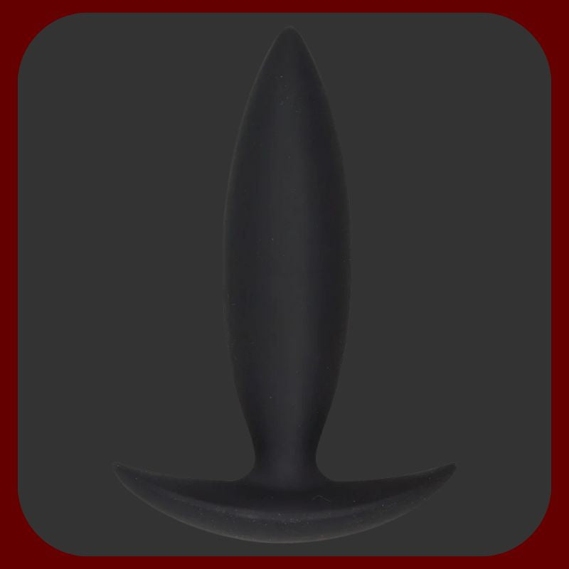 Černý silikonový anální kolík Bootyful 10,5 cm s ergonomickou základnou pro komfortní a bezpečné používání.