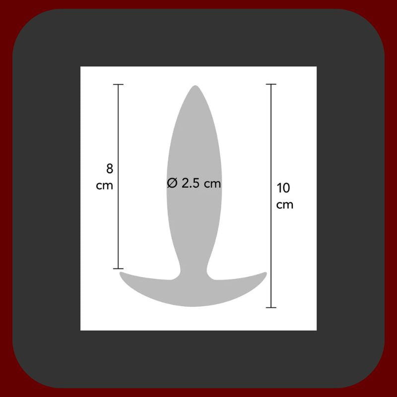 Černý silikonový anální kolík Bootyful 10,5 cm s ergonomickou základnou pro komfortní a bezpečné používání.