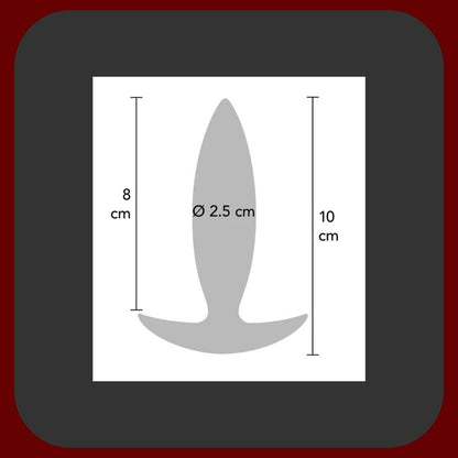 Černý silikonový anální kolík Bootyful 10,5 cm s ergonomickou základnou pro komfortní a bezpečné používání.