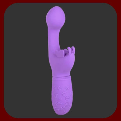 Fialový vibrační králíček Butterfly Kiss z měkkého silikonu pro dvojitou stimulaci klitorisu a bodu G – EROSIANA.