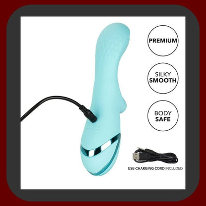 Catalina Twist Vibe – modrý rotační králičí vibrátor s jemnými štětinkami, 10 vibračními režimy a 3 rychlostmi rotace – EROSIANA.