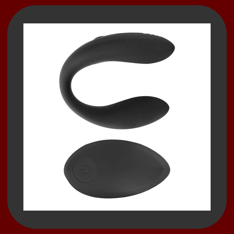 Černý silikonový párový vibrátor s bezdrátovým dálkovým ovládáním, 10 vibračními režimy, voděodolný.