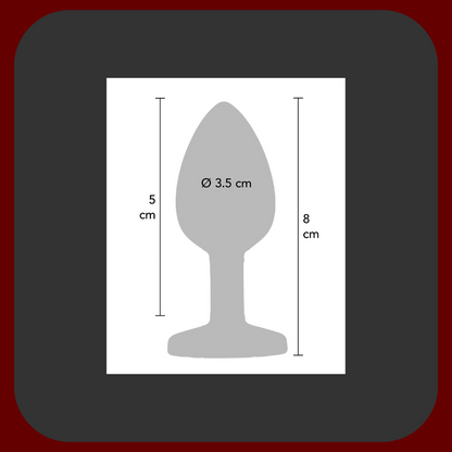 Elegantný čierny análny kolík s trblietavým diamantovým drahokamom na základní, vyrobený z hladkého silikónu, ideálny pre začiatočníkov aj pokročilých.