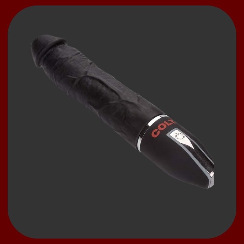 Černý anální vibrátor COLT z prémiového hypoalergenního silikonu s délkou 27 cm, 10 vibračními režimy, voděodolný s LED ovládáním – EROSIANA.