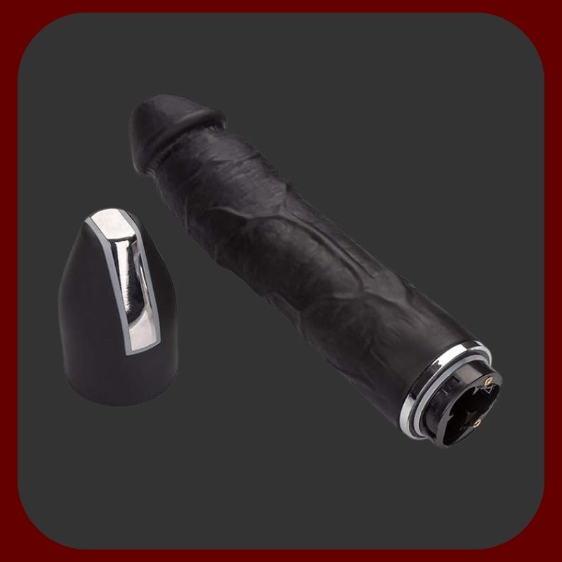 Černý anální vibrátor COLT z prémiového hypoalergenního silikonu s délkou 27 cm, 10 vibračními režimy, voděodolný s LED ovládáním – EROSIANA.