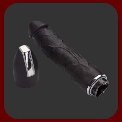 Černý anální vibrátor COLT z prémiového hypoalergenního silikonu s délkou 27 cm, 10 vibračními režimy, voděodolný s LED ovládáním – EROSIANA.