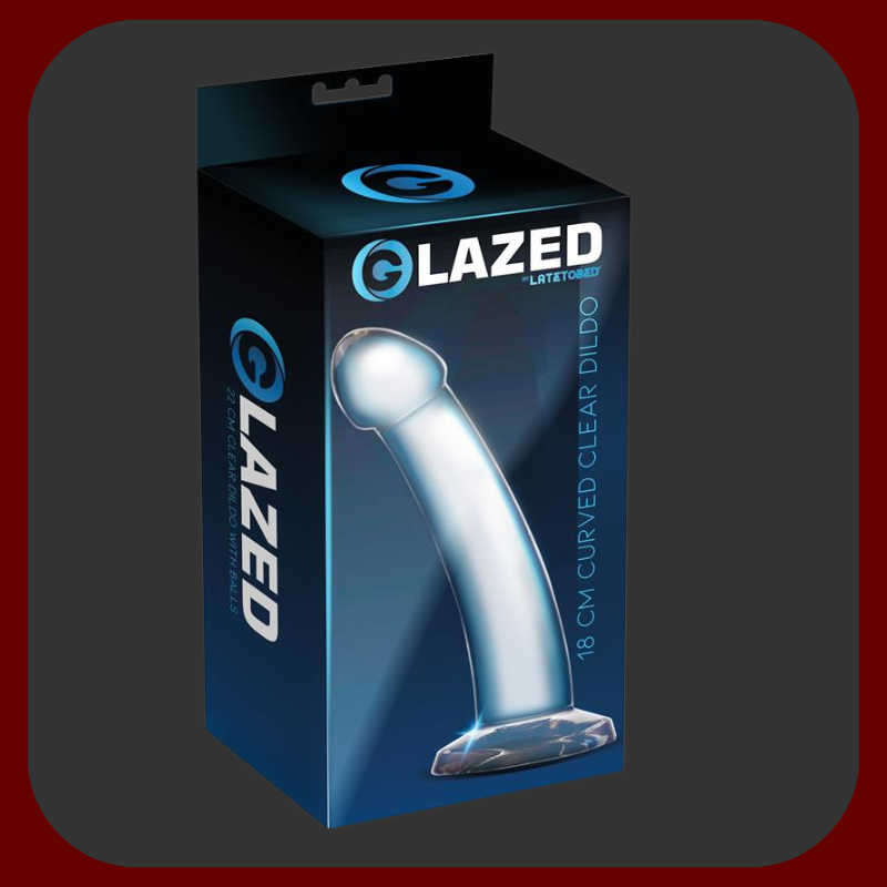 Průhledné zakřivené dildo Crystal Curve z měkkého želé, délka 18 cm, průměr 3,8 cm, s přísavkou, vhodné pro vaginální i anální stimulaci bodu G nebo P.