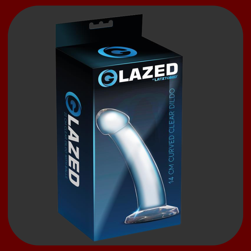 Průhledné zakřivené dildo Crystal Fantasy Flex s přísavkou z měkkého TPE, ideální pro vaginální i anální potěšení, délka 14 cm.