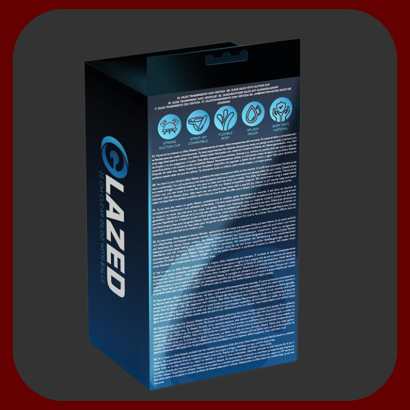 Průhledné zakřivené dildo Crystal Fantasy Flex s přísavkou z měkkého TPE, ideální pro vaginální i anální potěšení, délka 14 cm.