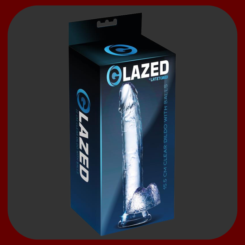 Průhledné realistické dildo Crystal Lover z měkkého želé materiálu s věrnými varlaty a silnou přísavkou, délka 14 cm, průměr 3,3 cm, vhodné pro vaginální i anální hrátky.