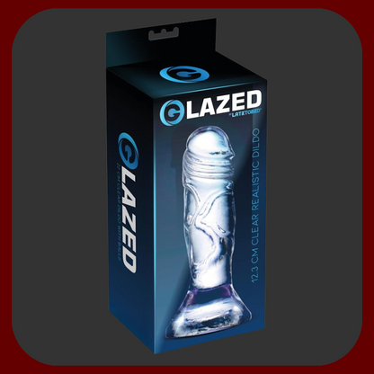 Průhledné malé dildo Crystal Touch z měkkého želé materiálu s realistickým tvarem a silnou přísavkou, délka 12 cm, průměr 3 cm, vhodné pro vaginální i anální stimulaci.