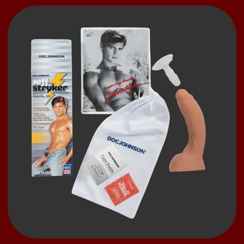 Ultra realistické tělové dildo Jeffa Stykera Doc Johnson 25 cm s výrazným žilkováním, anatomicky tvarovaným žaludem a přísavkou pro hands-free použití