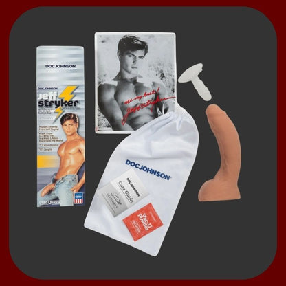 Ultra realistické tělové dildo Jeffa Stykera Doc Johnson 25 cm s výrazným žilkováním, anatomicky tvarovaným žaludem a přísavkou pro hands-free použití