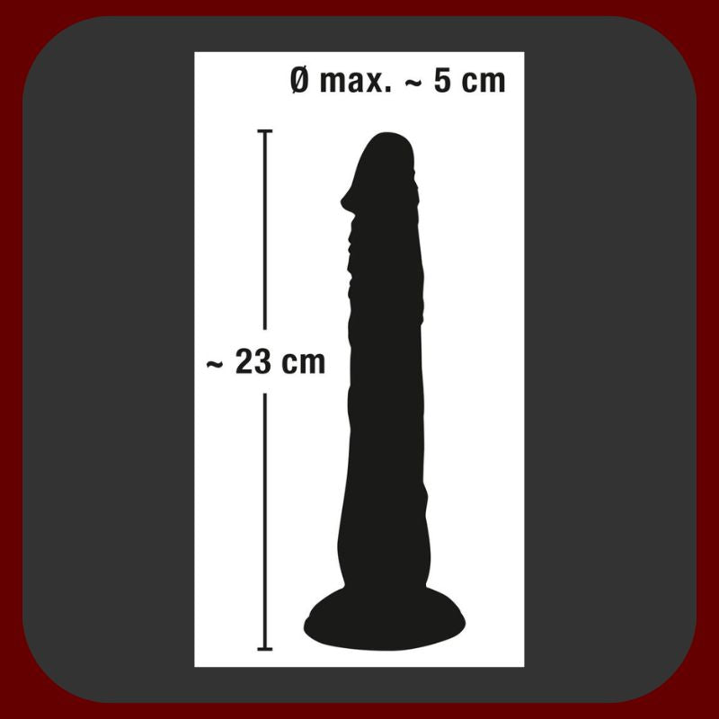 Realistické štíhlé tělové dildo Evropský milenec Slim 18 cm s anatomickými detaily, přísavkou a sametovým povrchem – ideální pro začátečníky