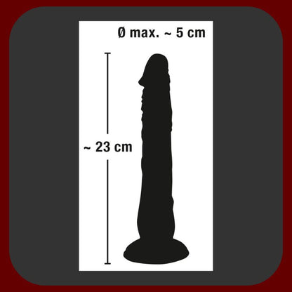 Realistické štíhlé tělové dildo Evropský milenec Slim 18 cm s anatomickými detaily, přísavkou a sametovým povrchem – ideální pro začátečníky