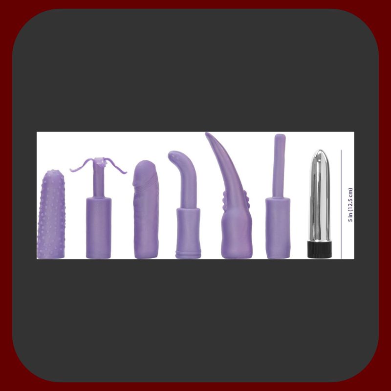 Erotická sada DIRTY Dozen obsahující 12 pomůcek včetně vibrátoru, vibračního vajíčka, návleků, gejša kuličky a erekčních kroužků pro páry.