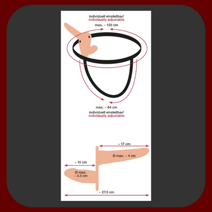 Dvojitý Strap-On s postrojem pro ženy, s vibrátory ovládanými dálkovým ovládáním, ideální pro lesbické páry.