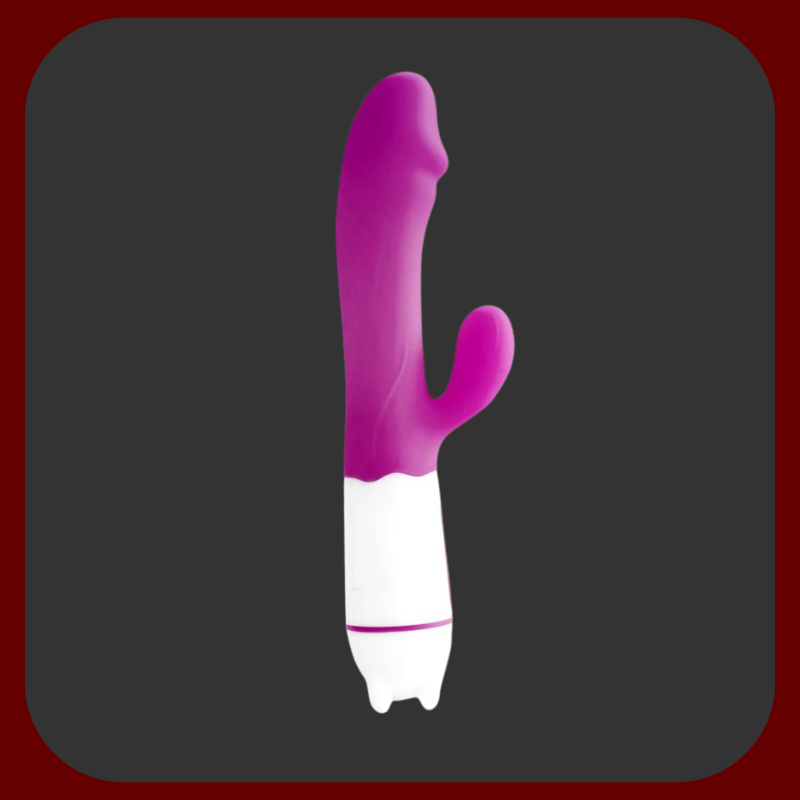 Fialový králičí vibrátor Ellys Delight z měkkého silikonu, délka 20 cm, s 36 vibračními režimy, pro stimulaci bodu G a klitorisu.