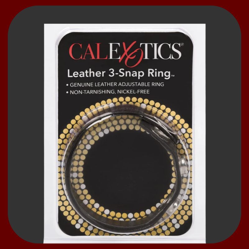 Luxusní nastavitelný kožený erekční kroužek s kovovými patentkami bez niklu pro podporu erekce a elegantní vzhled