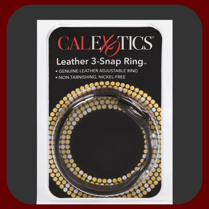 Luxusní nastavitelný kožený erekční kroužek s kovovými patentkami bez niklu pro podporu erekce a elegantní vzhled