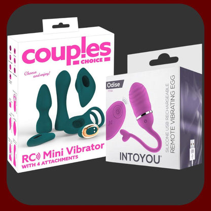 Erosiana Výhodný set Nekonečná stimulace – 5dílná sada s dálkovým ovládáním a vibrační vajíčko Odise, silikon Soft Touch, 10 vibračních režimů, voděodolné, dobíjecí, s lubrikantem a dárkem zdarma.