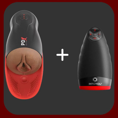 Erosiana Balíček Pánská rozkoš – sada dvou masturbátorů Fuck-O-Matic 2 a Owen Male Masturbator s vibračními, sacími a zahřívacími funkcemi pro intenzivní stimulaci, dobíjecí a voděodolné, s lubrikantem a dárkem zdarma.